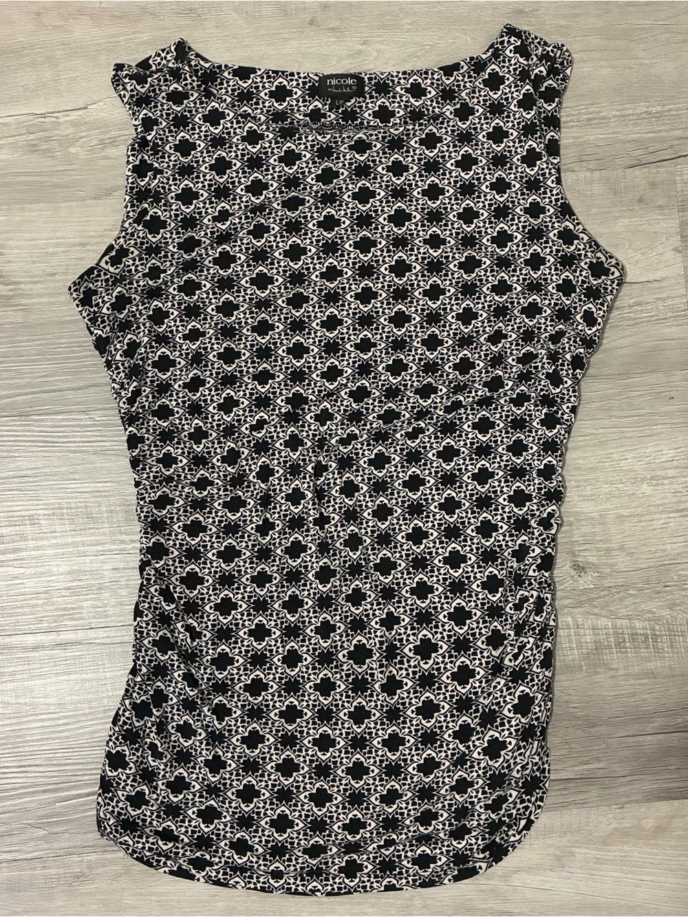 nicole miller boat neck tank top